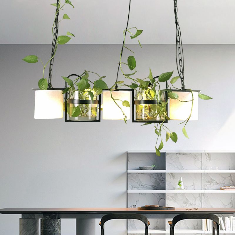 Epoch Moderne LED Suspension Noir Métal Verre Salon Salle à manger