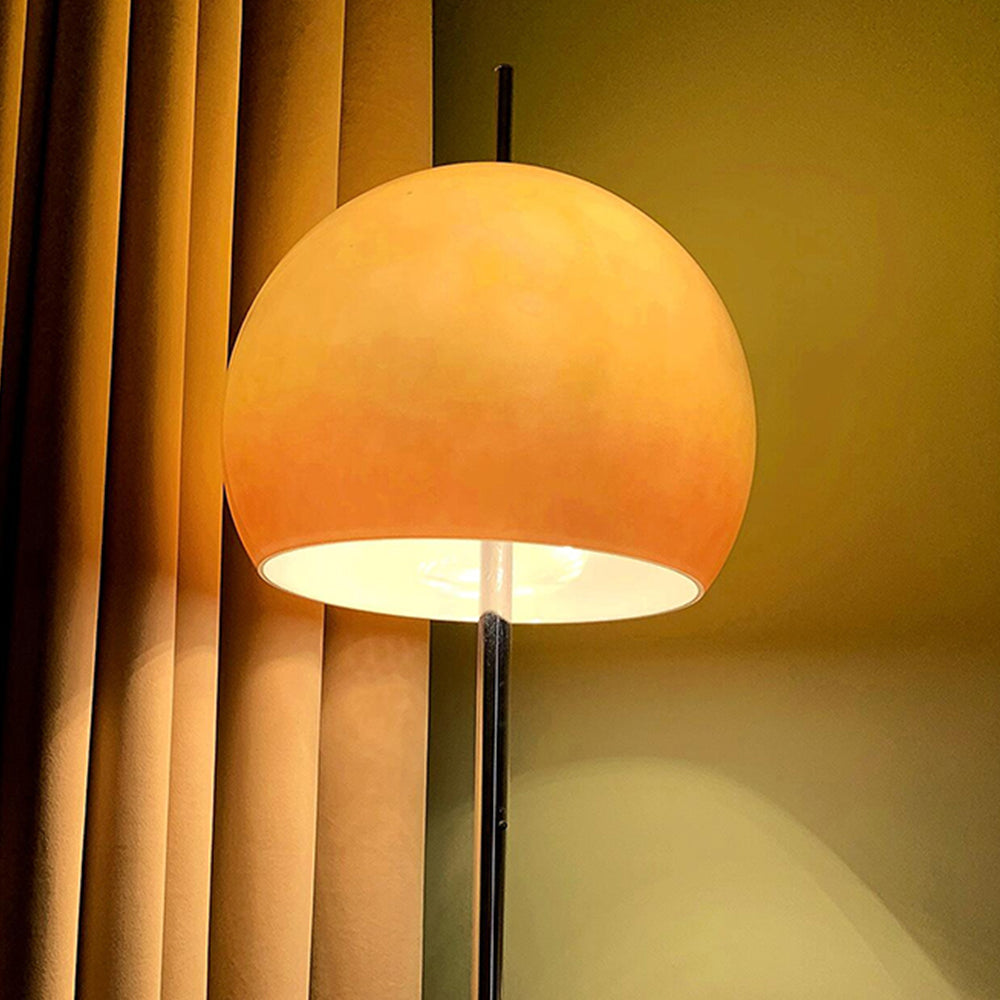 Mira Lampadaire Champignon Moderne, Métal/Verre, Jaune, Salon