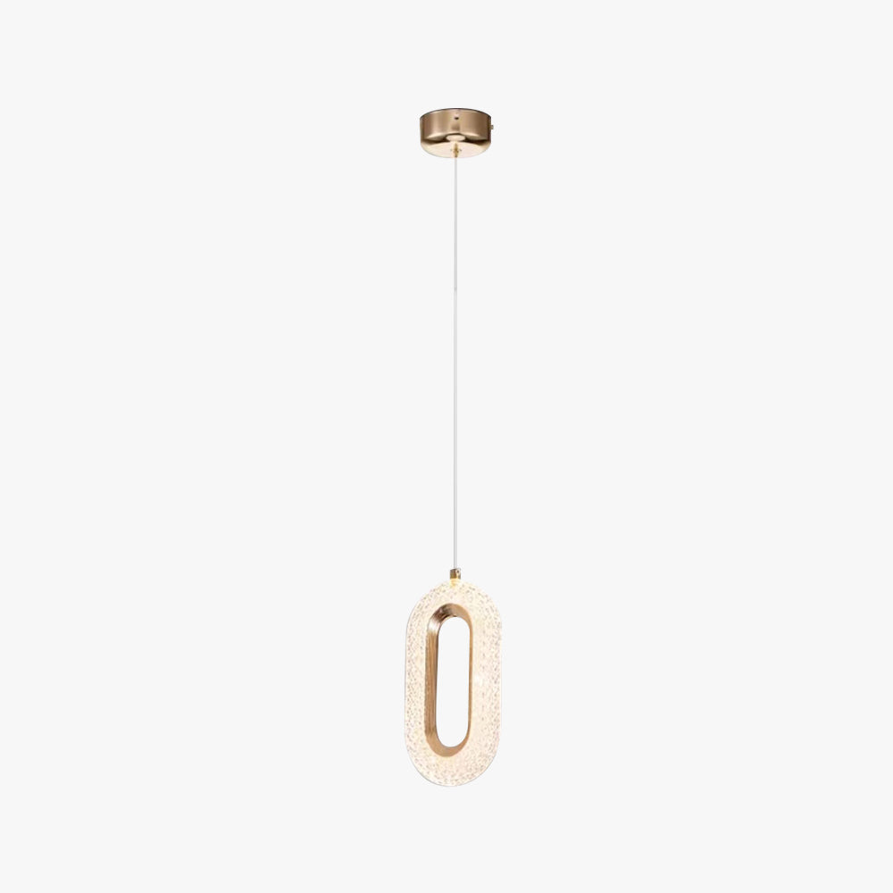 Kristy Luminaires Suspensions Arc Deco Moderne Simple Métal/Acrylique Doré Salon