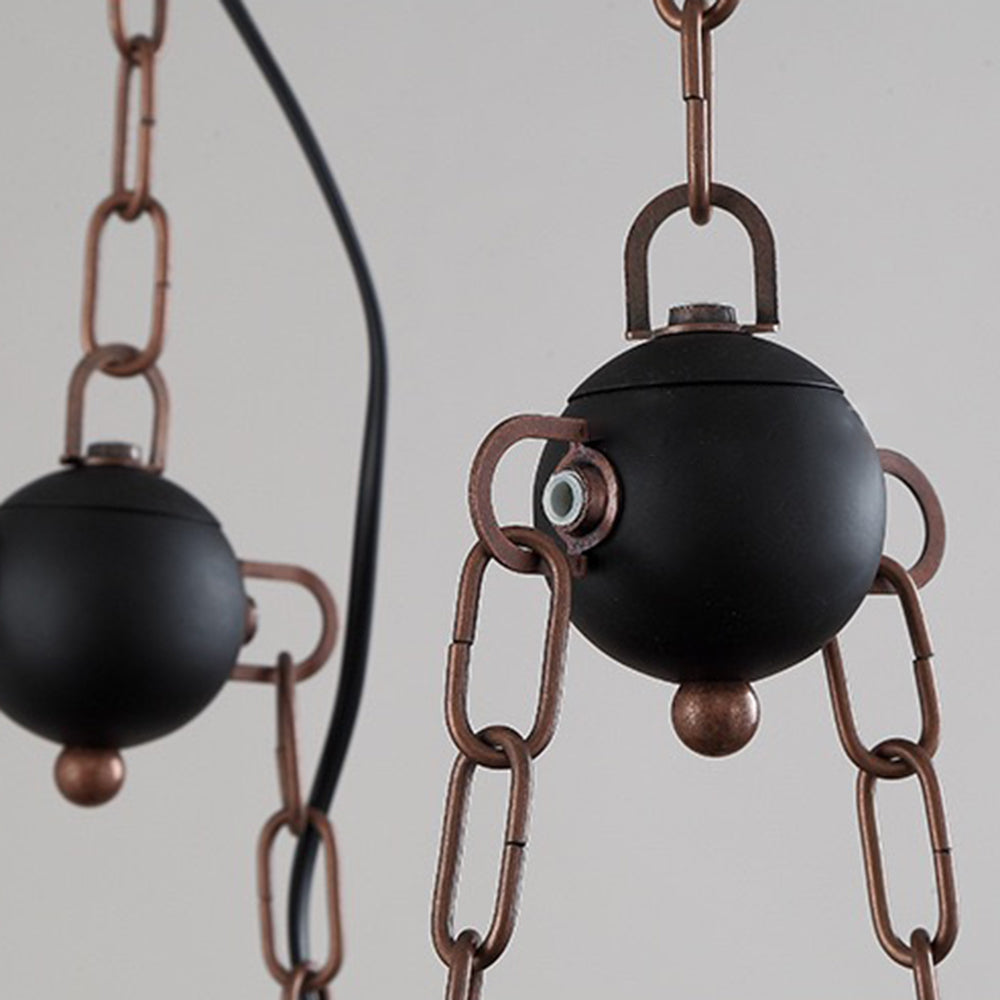 Epoch Suspension Rectangulaire Vintage, Metal/Bois, Marron, Chambre