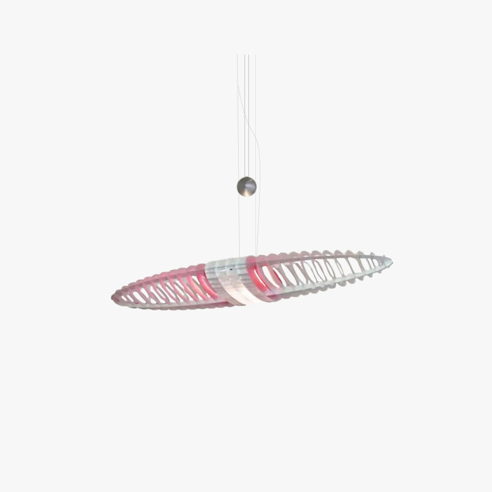 Arisha Suspension Feuille Contemporaine, Acier Inoxydable/Acrylique, Chambre