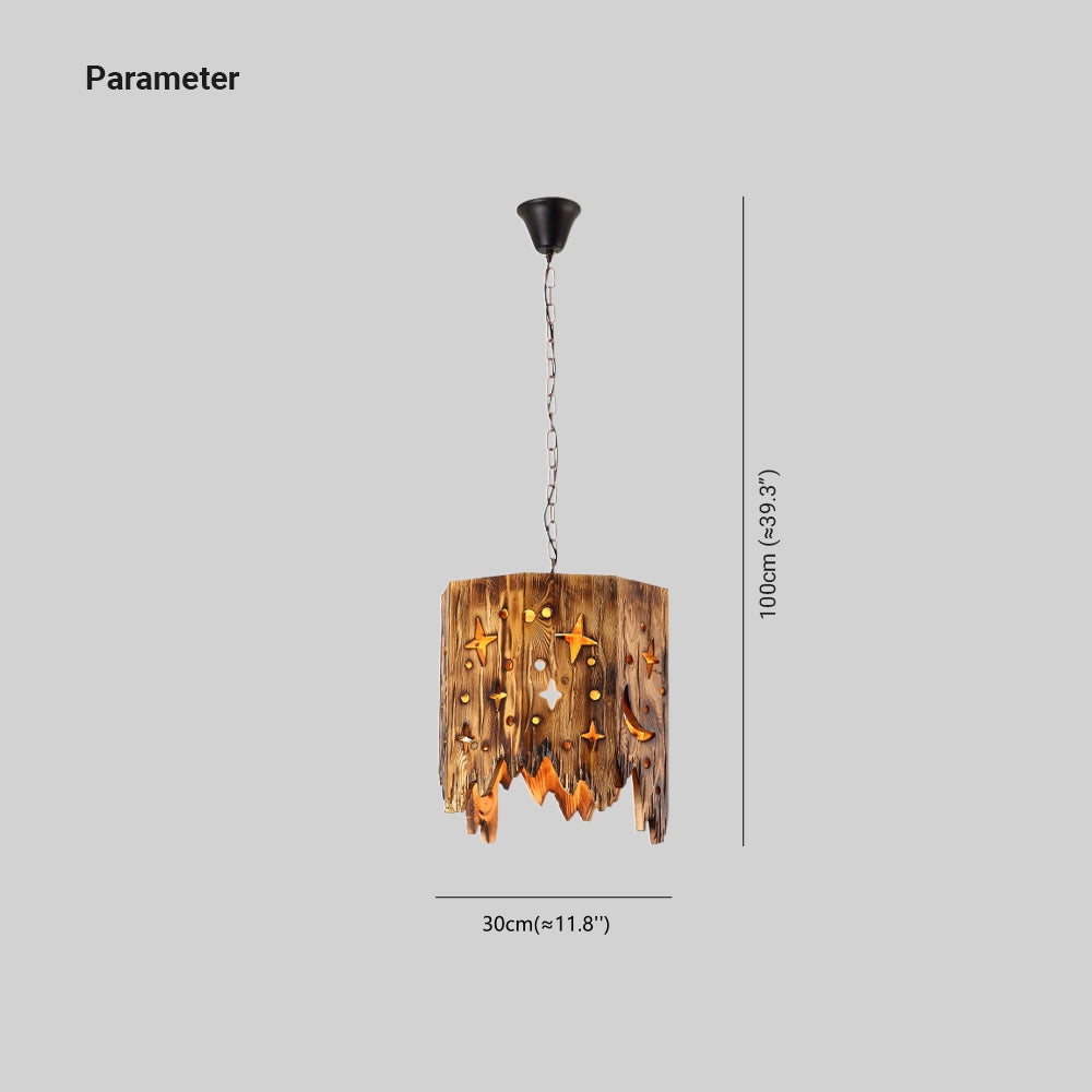 Epoch Suspension Irrégulier Rustique, Bois/Metal, Bois, Chambre