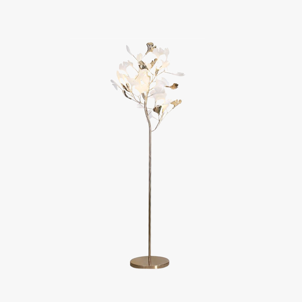 Olivia Lampadaire Arbre Feuille Vintage Art Deco Porcelaine Blanc Salon/Chambre à Coucher