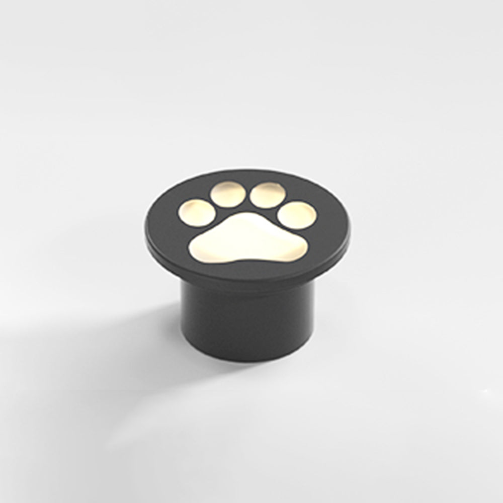 Aria Lampe Extérieure au Sol Patte de chat Moderne, Métal, Gris, Cour