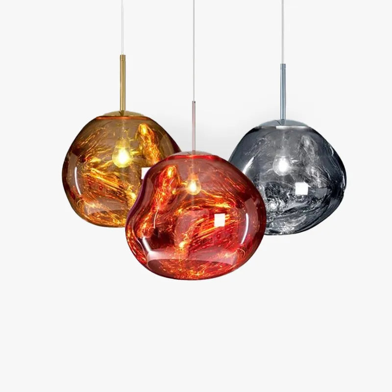 Valentina Suspension Moderne en Verre Coloré Irregulier