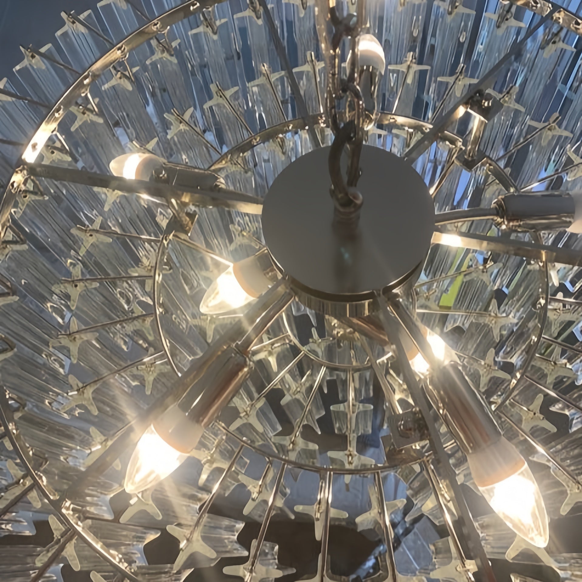 Silva Moderne Luxe Art LED Suspension Verre Salon