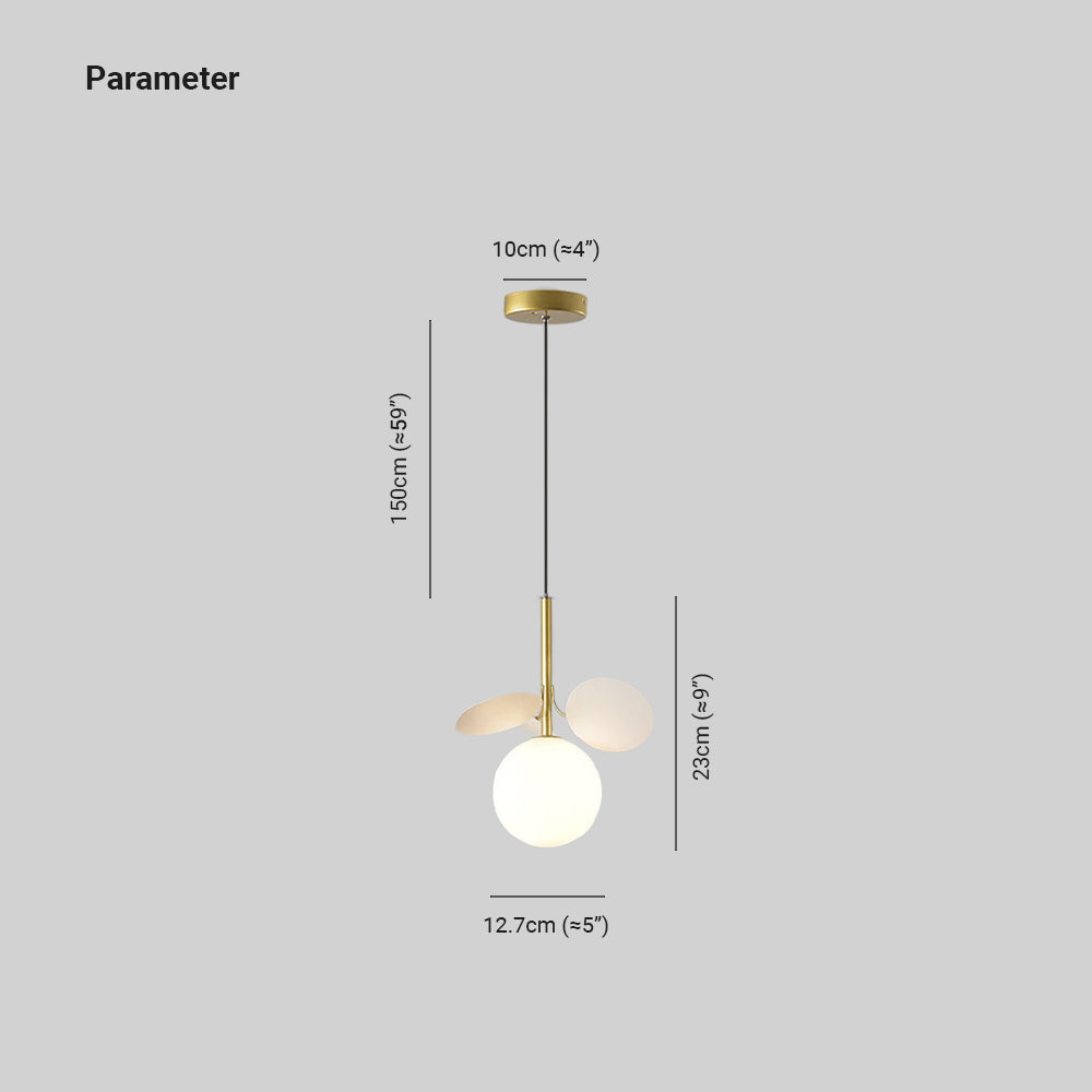 Arisha Luminaires Suspensions Globe Moderne Design Métal Verre Multicolore/Blanc Salon/Chambre d'Enfant