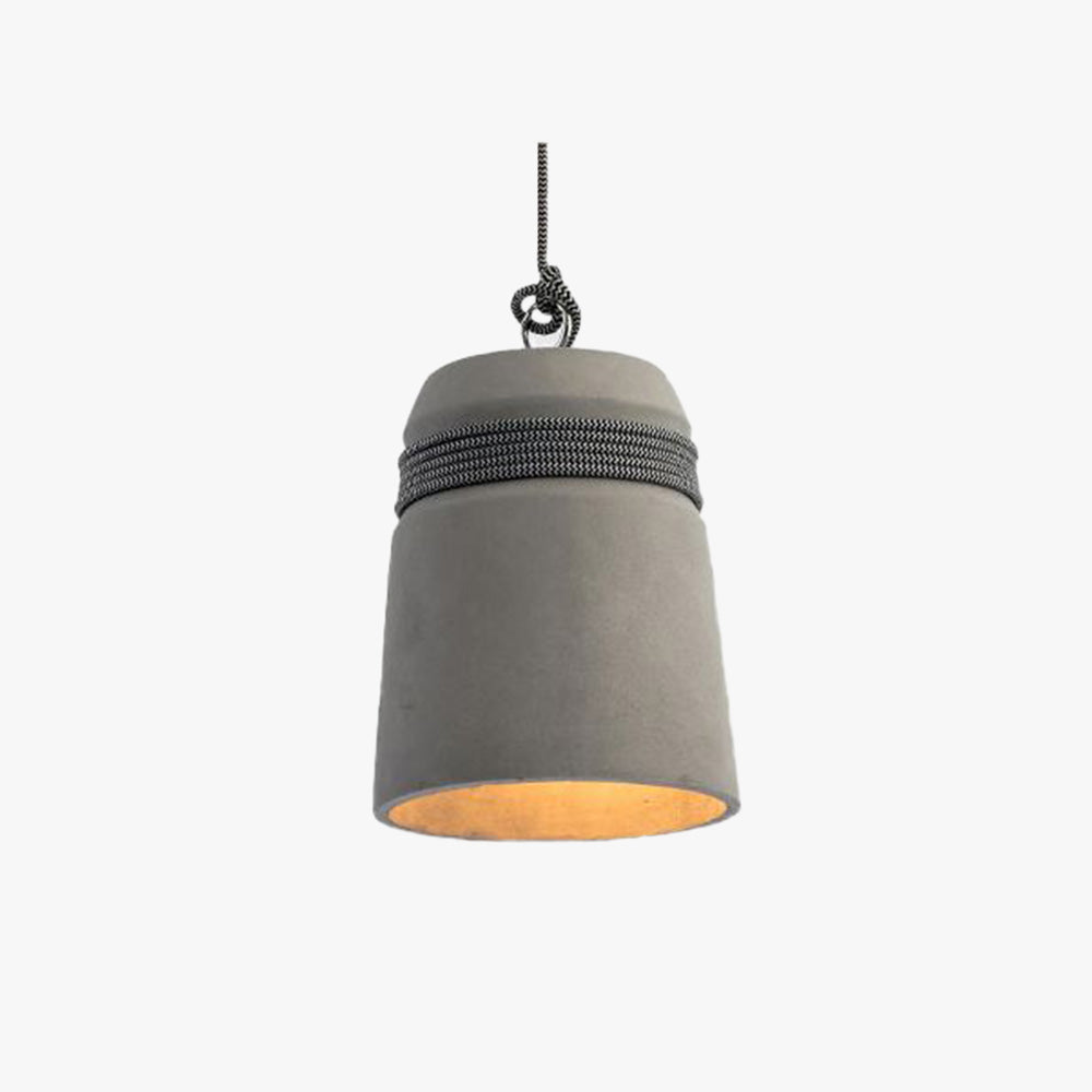 Arisha Luminaires Suspensions Cylindre Industriel Métal/Ciment Gris Chambre/Salon