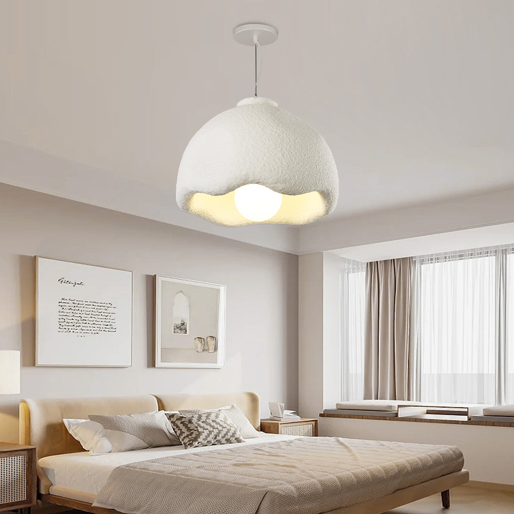 Avi Suspension Fleur Nordique, Metal/Polystyrène, Blanc, Salon