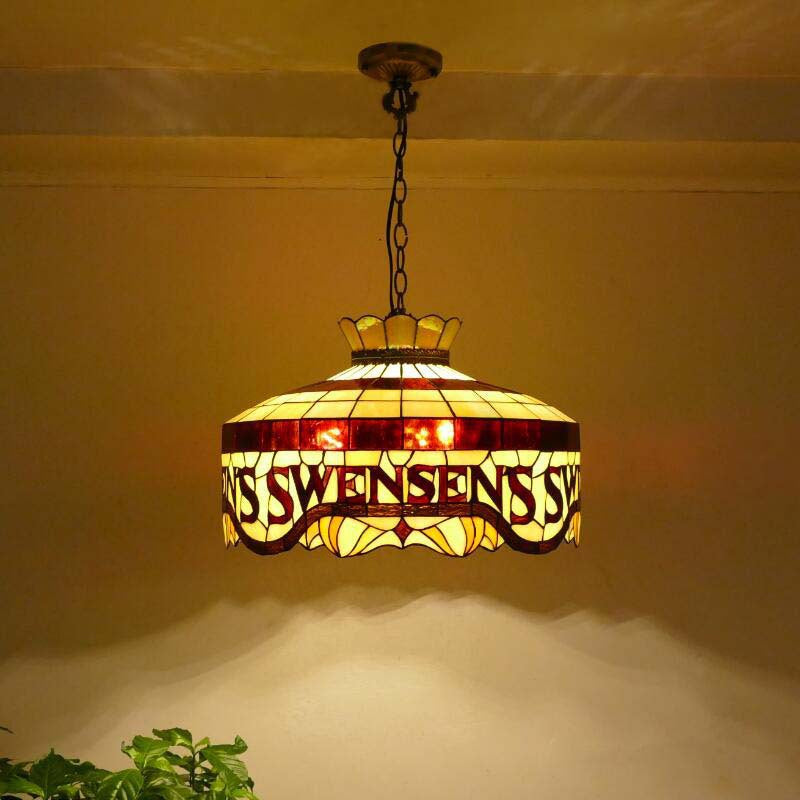 Tiffany Vintage LED Suspension Métal Verre Chambre À Coucher
