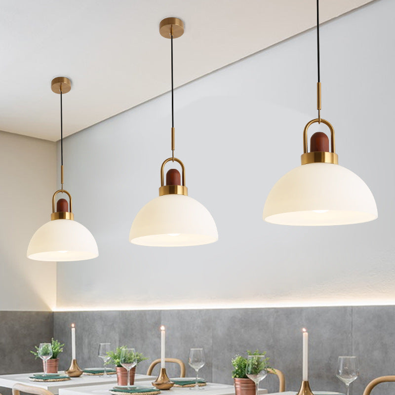 Valentina Moderne LED Suspension Métal Bois Verre Salle à Manger Chambre à Coucher