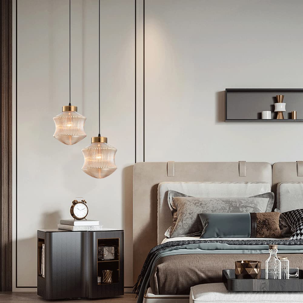 Valentina Suspension Luminaire Moderne LED Gris Fumé Verre Chambre