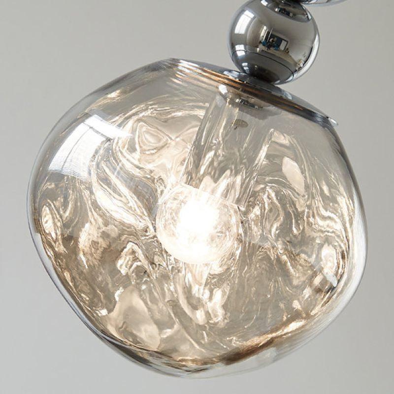 Valentina Suspension Luminaire LED Retro Chrome Métal/Acrylique Chambre Salon