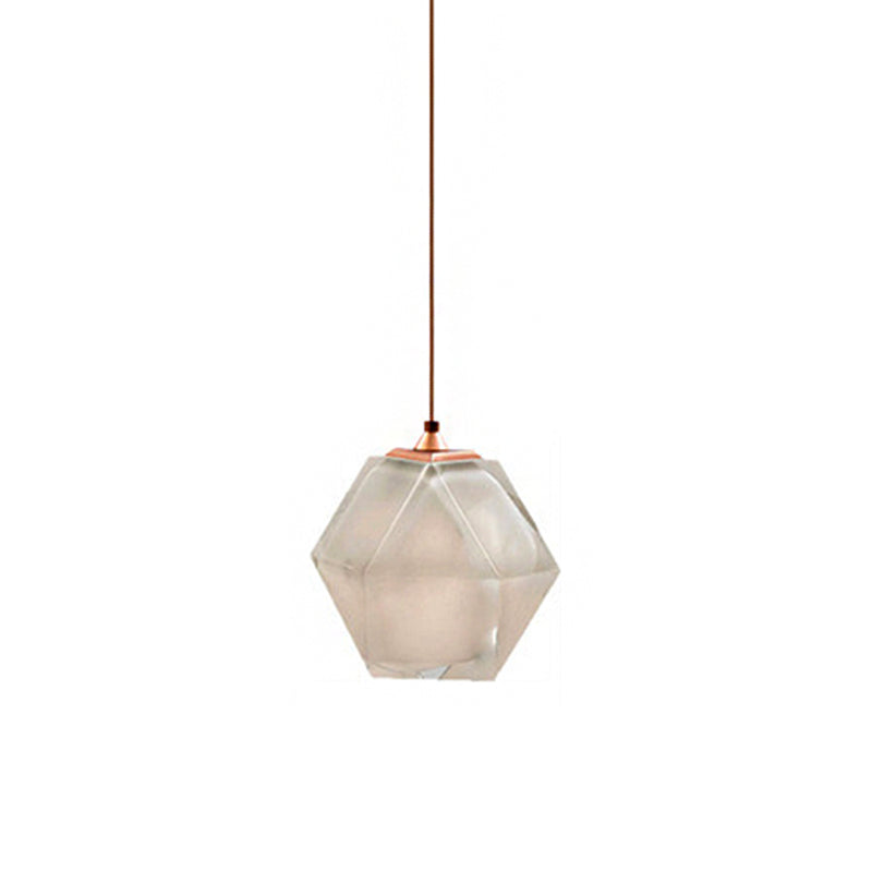 Valentina Polyèdre LED Suspension Métal Verre Cuisine Chambre à Coucher