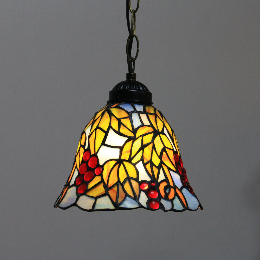 Tiffany Cottage LED Suspension Métal Verre Chambre À Coucher/Salon