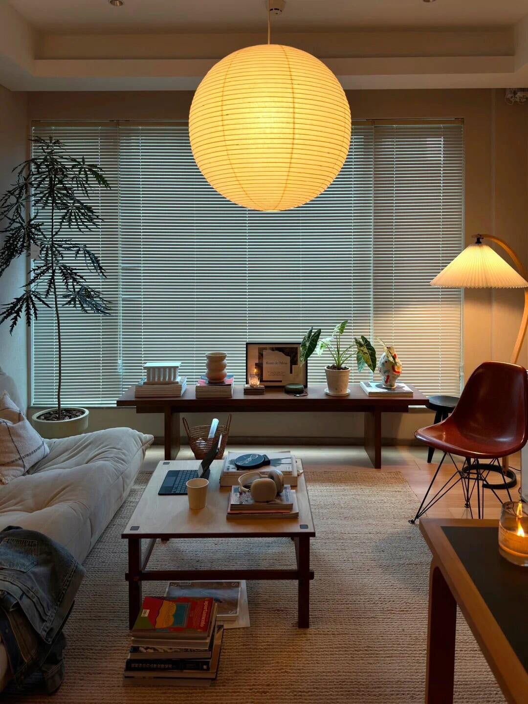 Washi Paper Round Series Pendant Lamp - Blowlighting