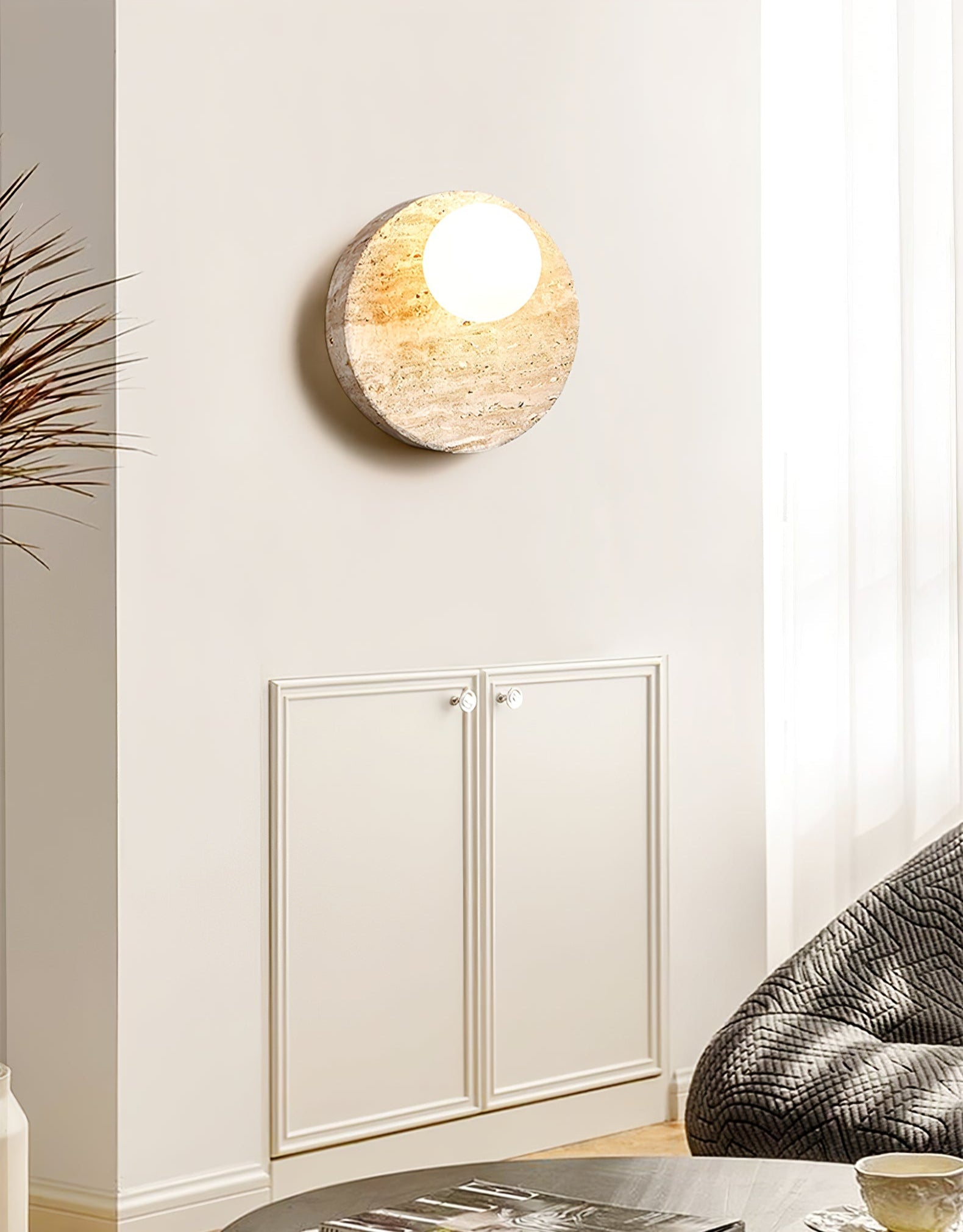 Sorella Moderne Minimaliste Travertin Applique Murale