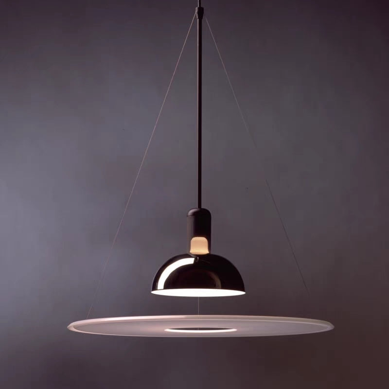 Arisha Suspension LED Moderne Métal/Acrylique Chromé/Noir