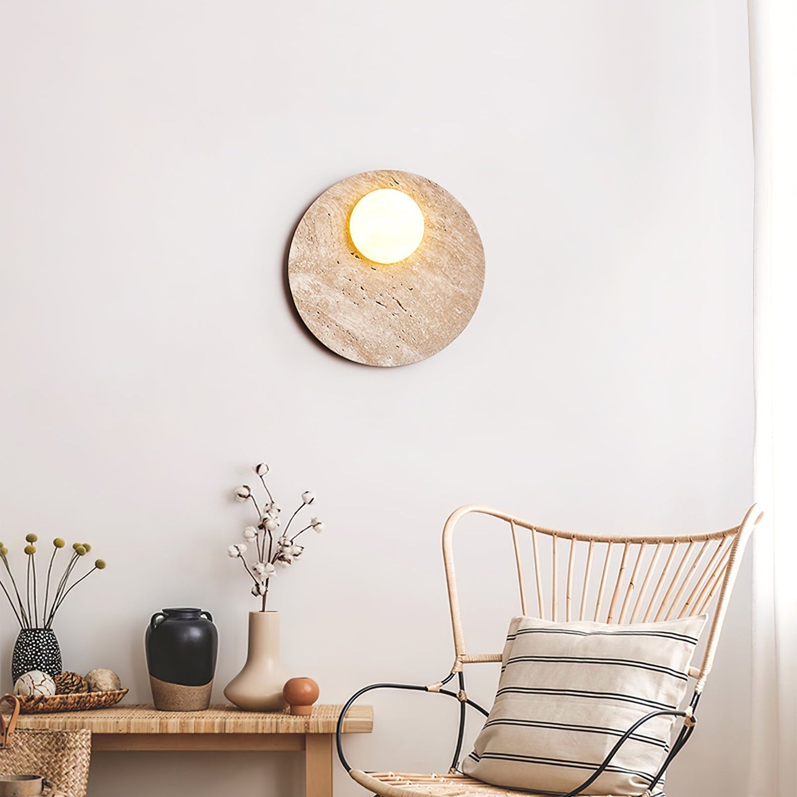 Vizoriel Travertine Wall Light - Letslighting