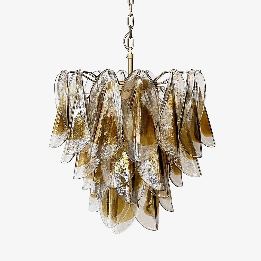 Aurora Chandelier Isabella Gold Petal Layered - Letslighting