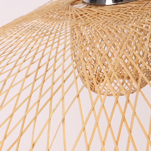 Ritta Suspension Rond Vintage, Bambou/Bois, Bois, Salon