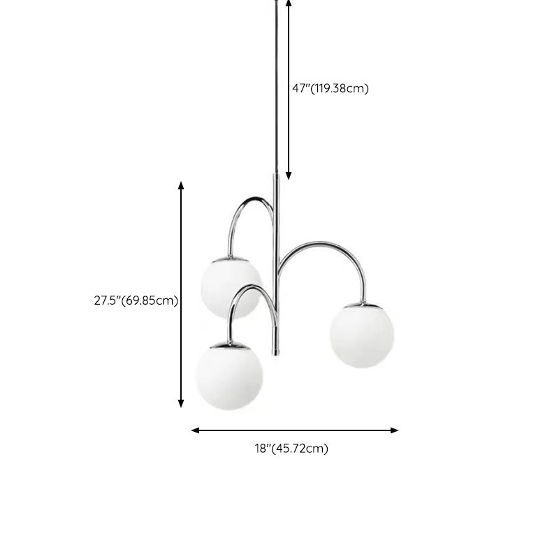 Valentina Suspension Multi Moderne, Metal/Verre, Blanc, Chambre