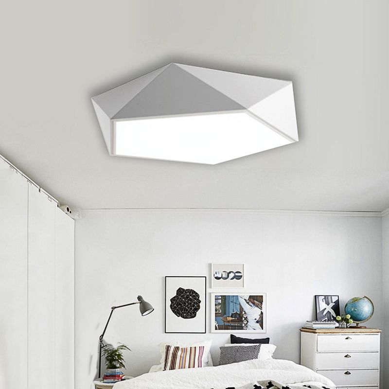 Arisha Design LED Plafonnier Simple Moderne Métal Noir/Blanc Salon