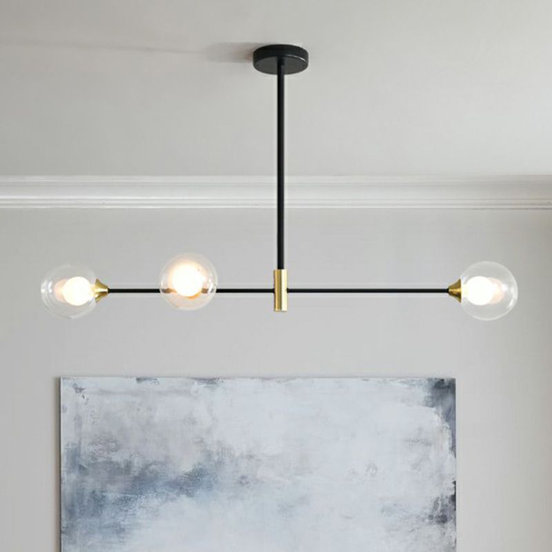 Valentina Suspension Linéaire Minimaliste, Metal/Verre, Blanc, Chambre