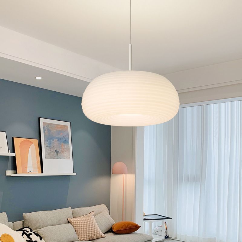 Valentina Suspension Tambour Naturelle, Blanc, Chambre