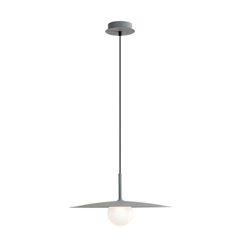 Arisha Suspension Dôme Moderne, Métal /Verre, Noir/Blanc/Grise, Chambre