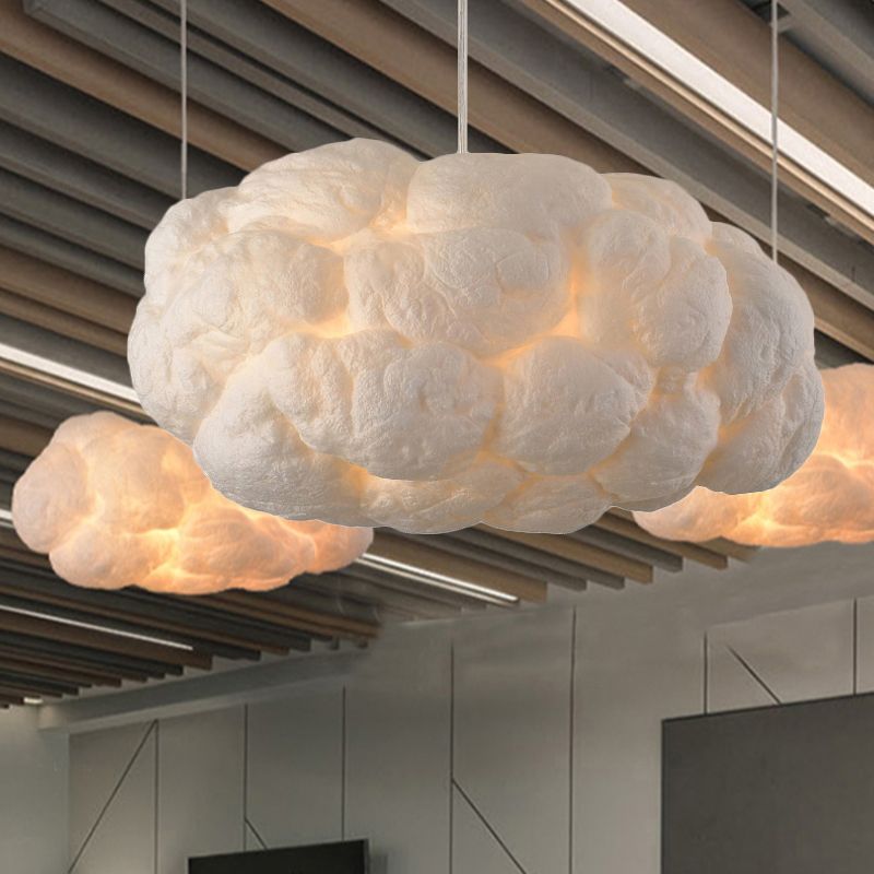 Aria Suspension Nuage Art Deco Blanc Salon/Chambre à Coucher