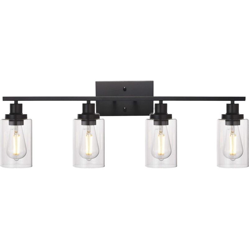 Silva Applique Murale Miroir Cylindrique Moderne, Verre/Métal, Noir/Or/Nickel, Chambre