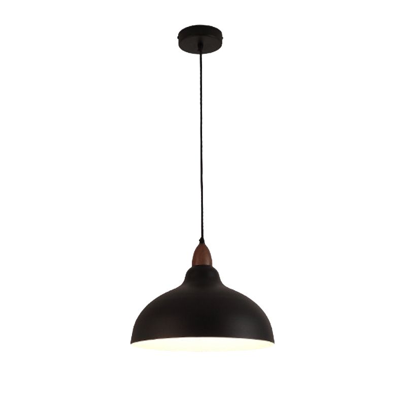 Valentina Suspension Bol Moderne, Métal, Noir/Blanc, Salon