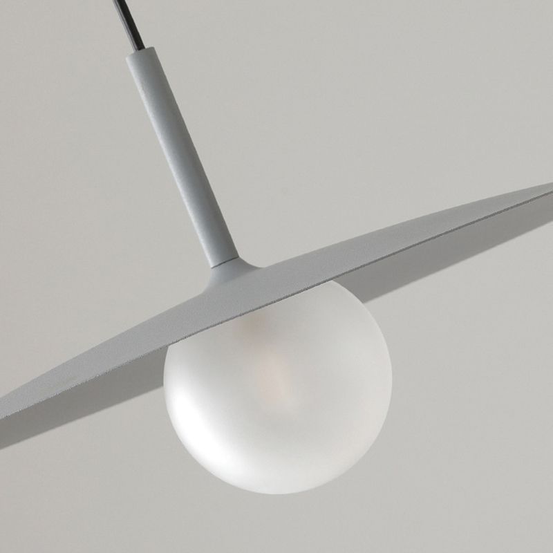 Arisha Suspension Dôme Moderne, Métal /Verre, Noir/Blanc/Grise, Chambre