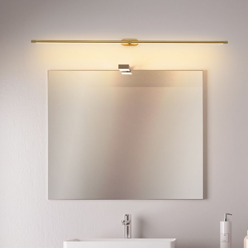 Arisha Applique Murale Salle de Bain Linéaire Moderne Métal Acrylique Noir/Blanc/Or