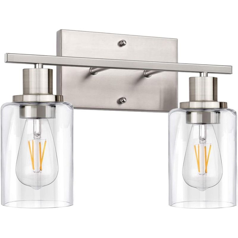 Silva Applique Murale Miroir Cylindrique Moderne, Verre/Métal, Noir/Or/Nickel, Chambre