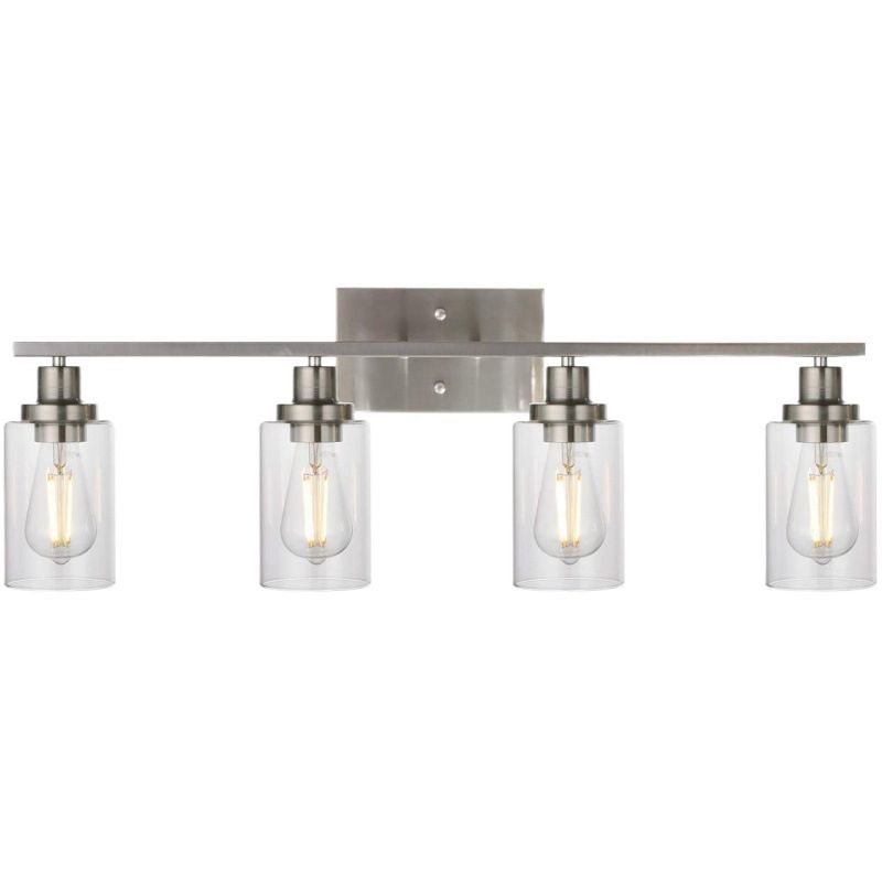 Silva Applique Murale Miroir Cylindrique Moderne, Verre/Métal, Noir/Or/Nickel, Chambre
