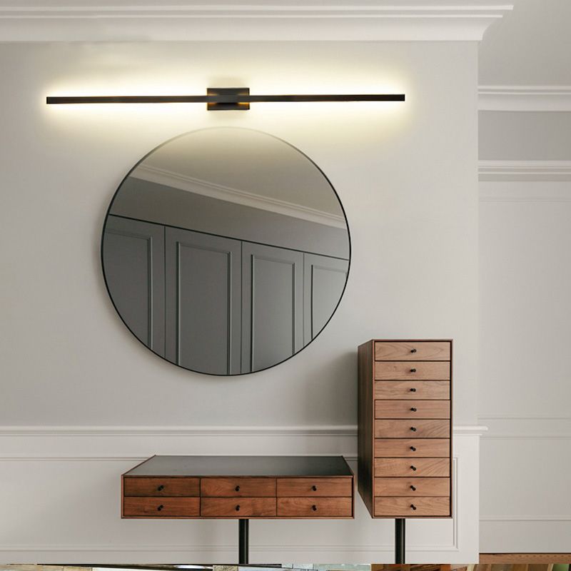 Arisha Longue Intérieur LED Applique Murale Linéaire Moderne Métal Noir Salle de Bain
