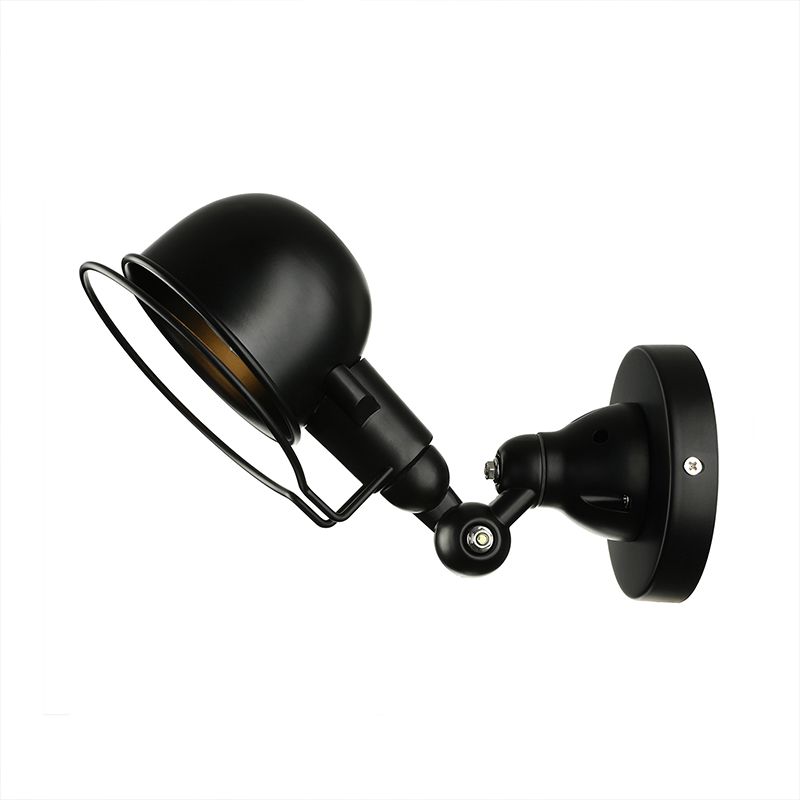 Silva Applique Murale Réglable, Métal, Noir/Blanc/Rouille, Bureau