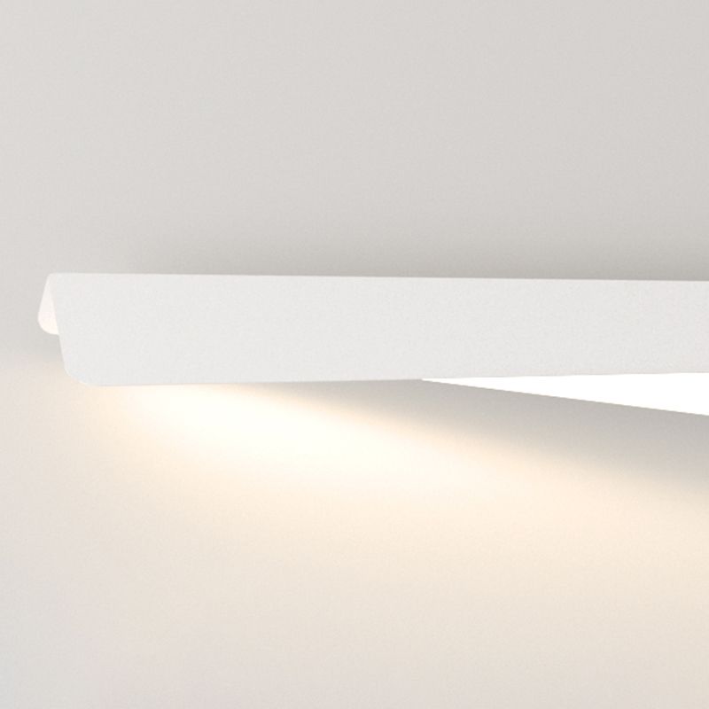 Arisha Applique Murale Géométrique Minimaliste, Métal, Blanc, Salon