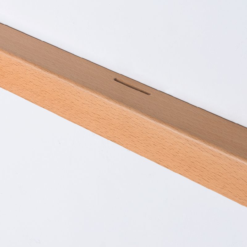 Muto Applique Murale Miroir Linéaire Minimaliste Bois Salon