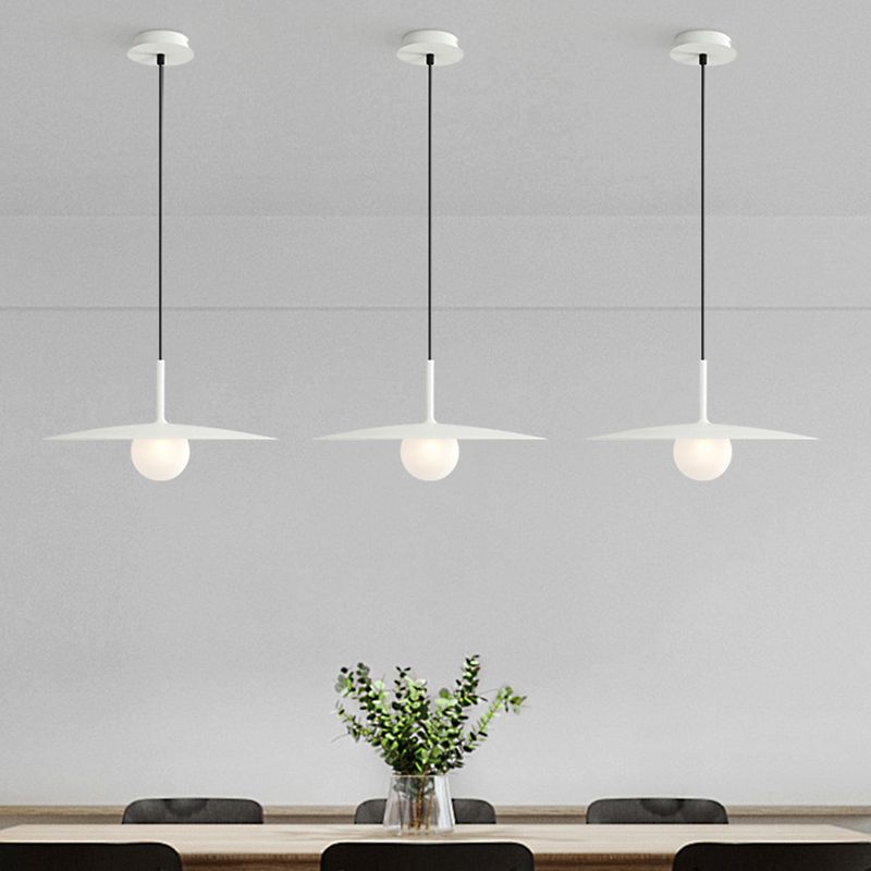 Arisha Suspension Dôme Moderne, Métal /Verre, Noir/Blanc/Grise, Chambre