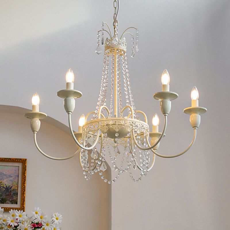 Sliva Lustre Lanterne Retro, Metal/Cristal, Blanc, Salon
