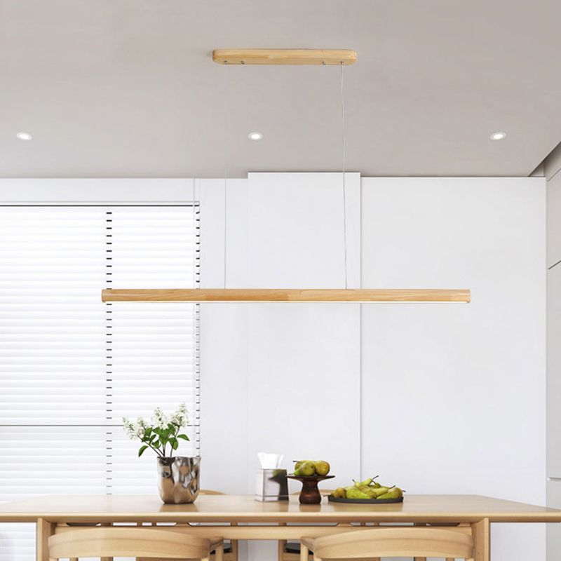 Muto Moderne LED Suspension Métal Bois Chambre à coucher Salon