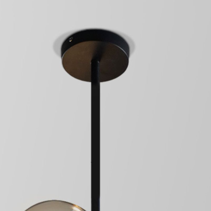 Valentina Lustre Industriel, Metal/Verre, Noir, Chambre