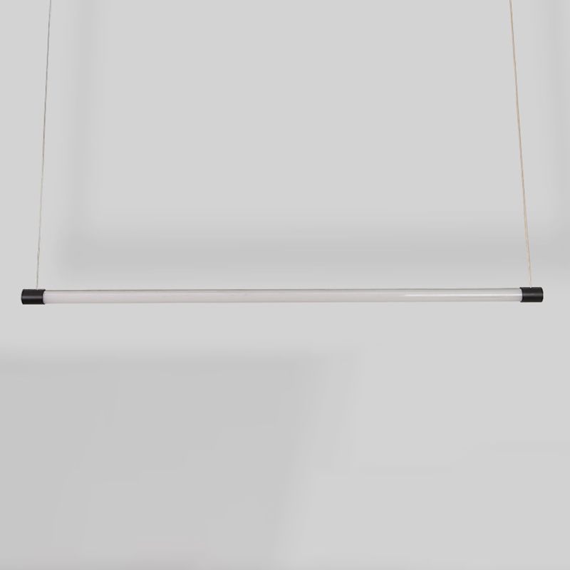 Ray Linéaire LED Suspension Noire Argent Métal Chambre à coucher