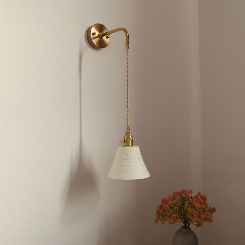 Arisha Applique Murale Géométrique Moderne, Métal/Céramique, Or, Chambre