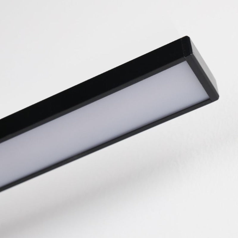 Ray Applique Murale LED Linéaire/Rectangulaire, Métal/Acrylique, Noir/Argent, Salle de Bain