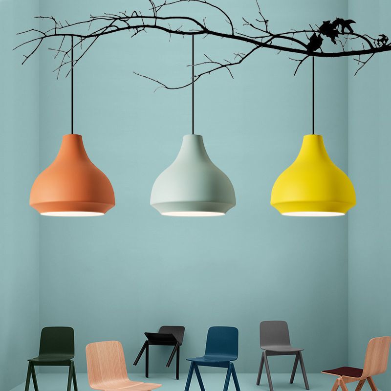 Valentina Moderne LED Suspension Noir Grey Métal Chambre à coucher