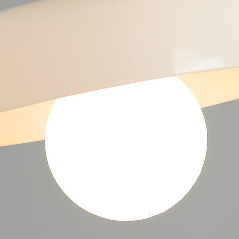 Arisha Plafonnier Dôme Moderne, Verre/Métal, Blanc/Vert/Orange, Salon